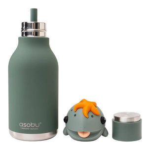 Thermo-Trinkflasche mit Strohhalm Bestie – Schildkröte (460 ml)