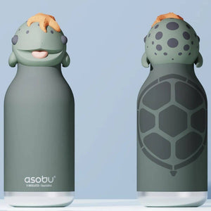 Thermo-Trinkflasche mit Strohhalm Bestie – Schildkröte (460 ml)