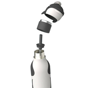 Thermo-Trinkflasche mit Strohhalm Bestie – Wal (460 ml)
