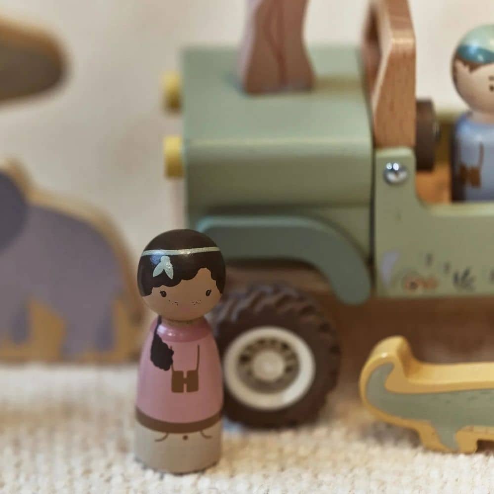 Holzauto mit Tieren - Safari Friends
