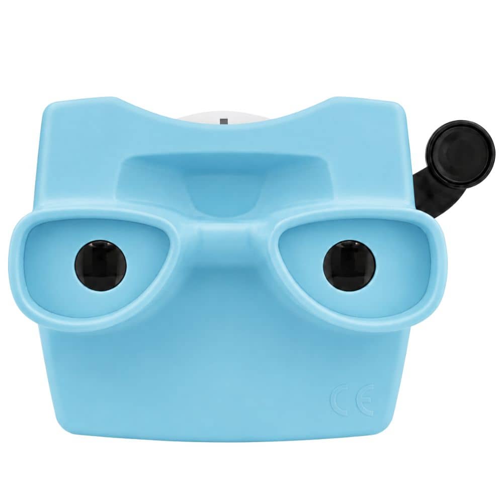 Retro 3D-Betrachter mit räumlichem Bildeffekt - Blau