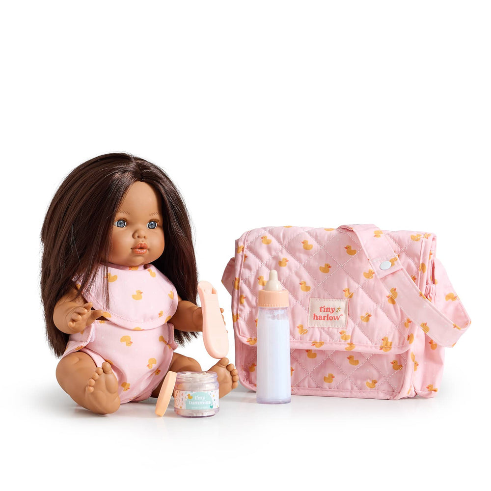 Tiny Harlow Puppen-Wickeltasche mit Zubehör - Pink Ducky - Produktbild