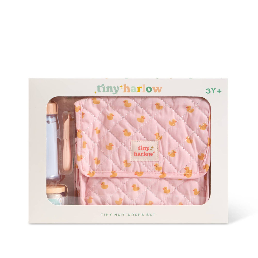Tiny Harlow Puppen-Wickeltasche mit Zubehör - Pink Ducky - Produktbild