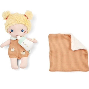 Babypuppe Méla von Lilliputiens mit Fläschchen und Decke