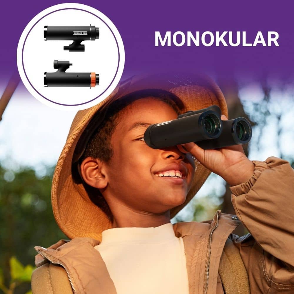 Teleskop 3in1 von Science Can auf Stativ mit Fernglas und Monokular