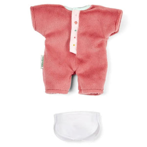 Rosa Strampler und Windel der Babypuppe Nina