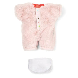 Rosa Plüsch-Strampler und Windel der Babypuppe Nour