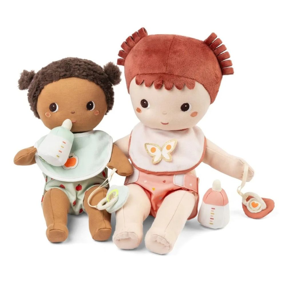 Puppenzubehör-Set von Lilliputiens in Blau: Lätzchen, Windel und Fläschchen