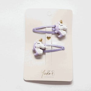 Yuko B. Haarspangen Einhörner, Lila - Ansicht 5