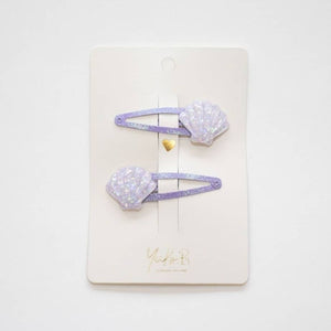 Yuko B. Haarspangen Muscheln, Lila - Ansicht 4