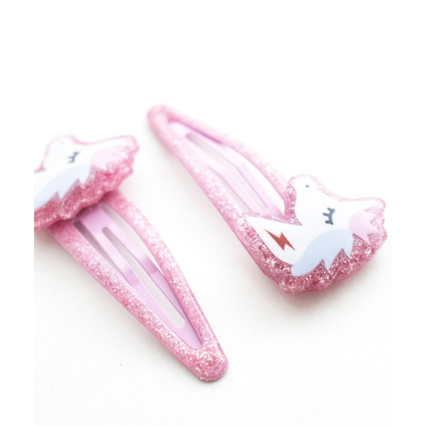 Yuko B. Haarspangen Einhörner, Glitzer-Rosa - Ansicht 2