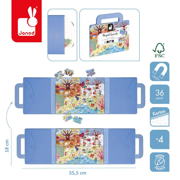Janod Magnetpuzzle Magneti'Puzzles Vier Jahreszeiten