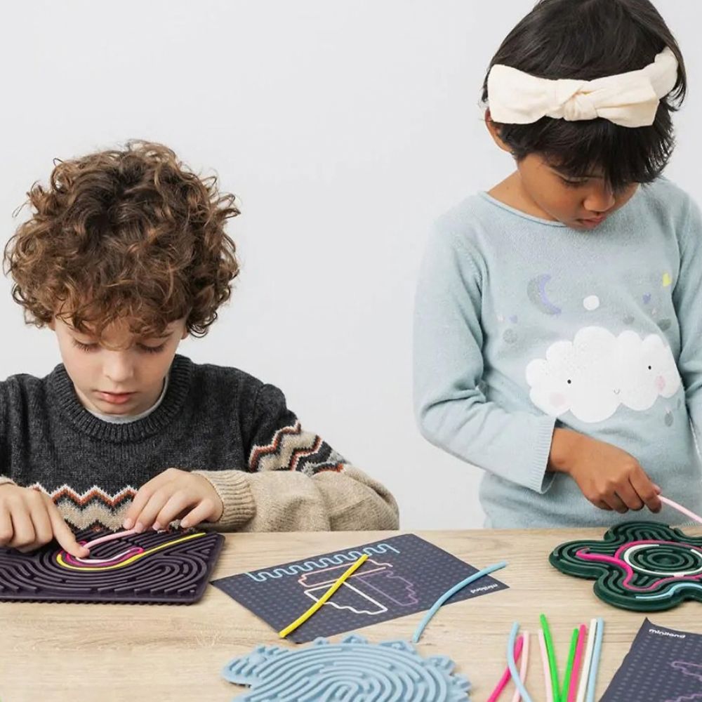 Miniland Flexihetti Blume - Sensorik-Puzzle aus Silikon mit Verpackung
