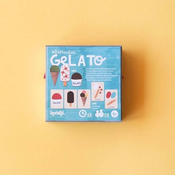 Londji Gelato - Rückseite der Verpackung mit Spielinhalt