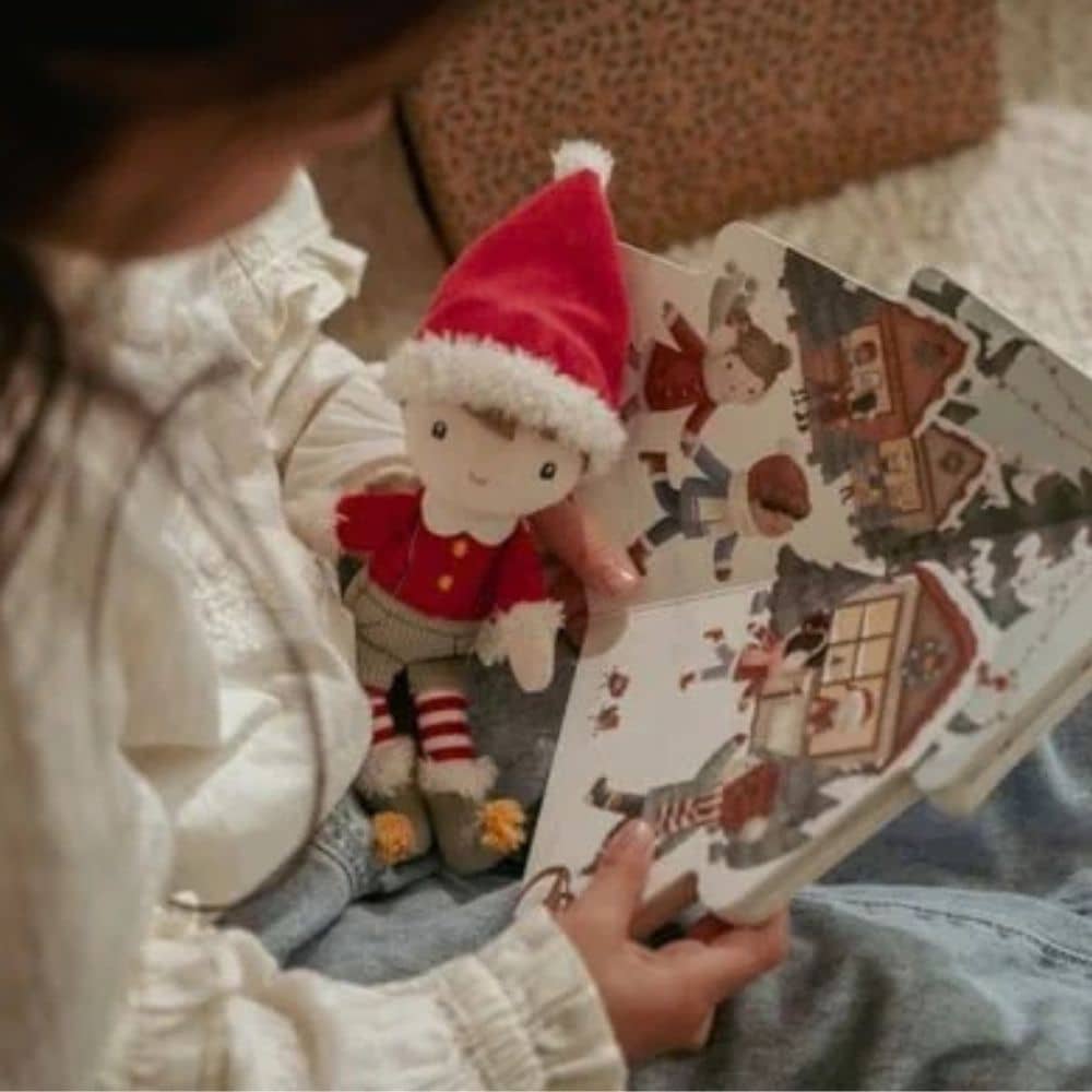 Weihnachts-Geschenkset von Little Dutch - Pappbilderbuch mit Plüschfigur Jim