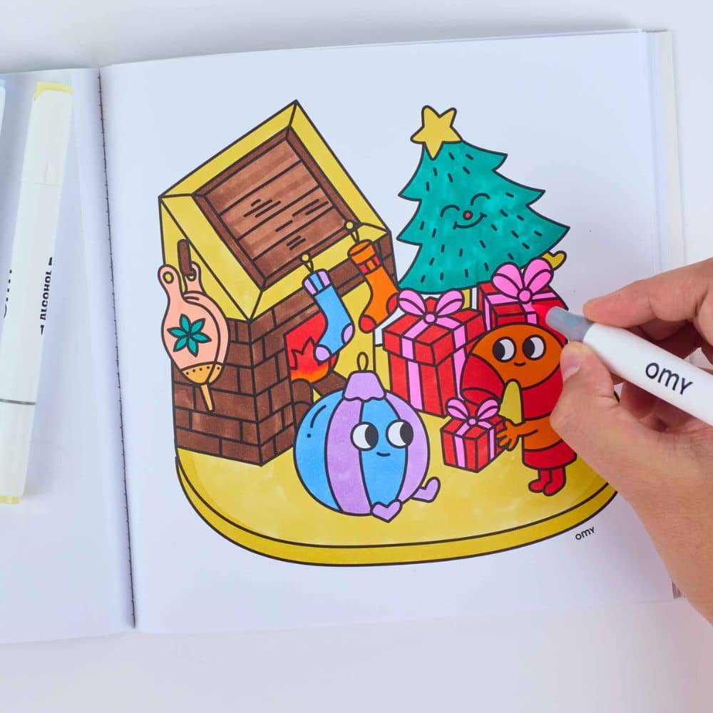 Malbuch Cozy Art Christmas von OMY - Titelseite