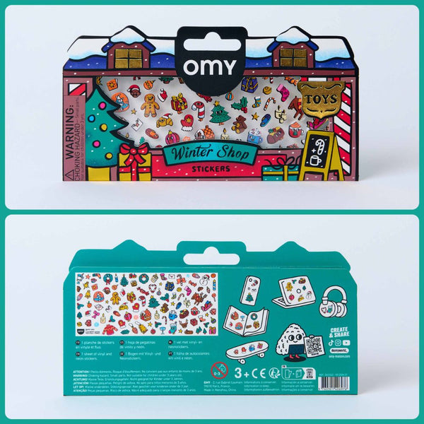 Vorder- und Rückseite der Verpackung Winter Shop von OMY