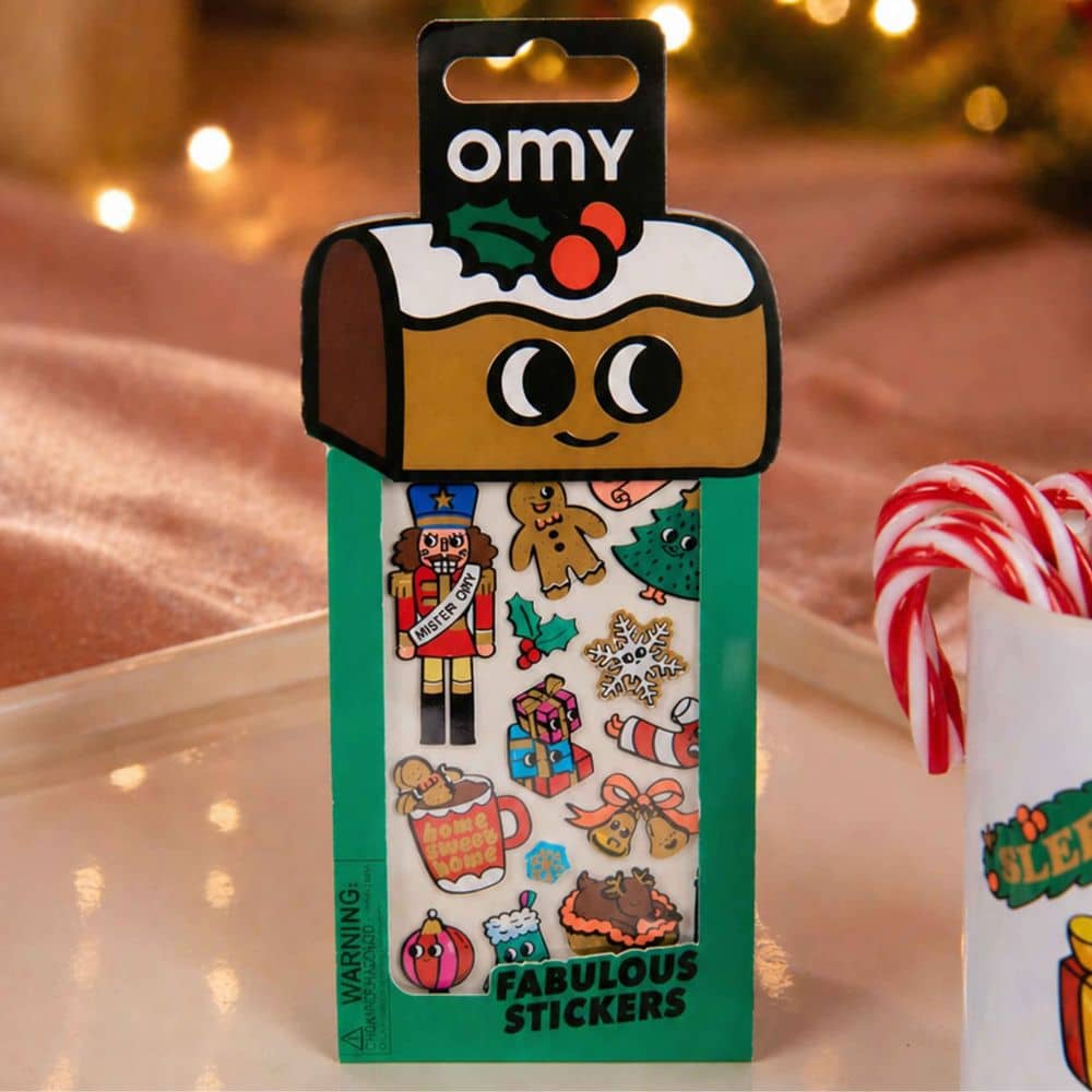 Vinyl-Sticker Iconic Christmas von OMY in der Verpackung