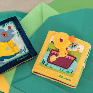 Stoffbuch Ente Gaspard neben einem weiteren Lilliputiens Stoffbuch