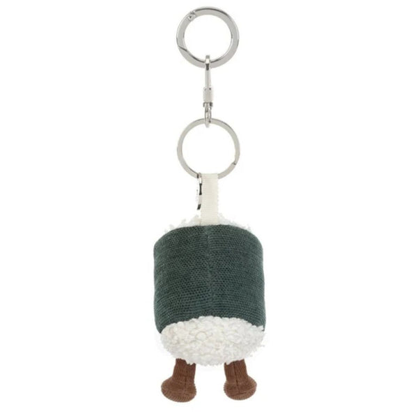 Jellycat Sushi Hosomaki Anhänger mit grüner Nori-Hülle, Rückansicht