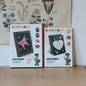 Einsätze für leuchtende Wanddekorationen – Kidyneon Happy, 5 Stück