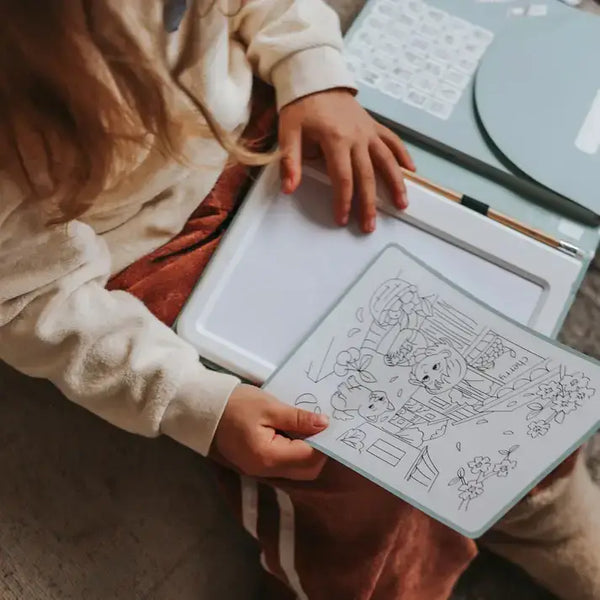 Beleuchtetes Tablet zum Nachzeichnen mit Bleistift – 30 Vorlagen –  Food
