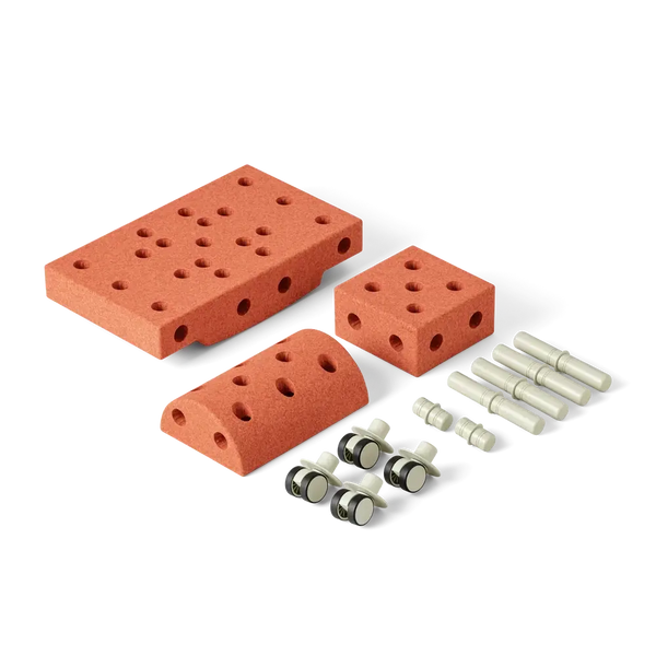 Kreative Bausteine zur Förderung der Grobmotorik Curiosity Set – orange 10w1
