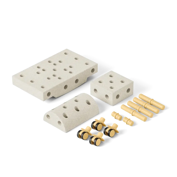 Kreative Bausteine zur Förderung der Grobmotorik Curiosity Set – sandgrau 10 in 1
