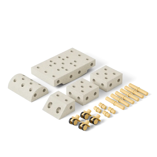 Kreative Bausteine zur Förderung der Grobmotorik Explorer Set – sandgrau 15 in 1