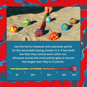 Flungle Outdoor-Geschicklichkeitsspiel – Boccia-Set für Strand & Garten
