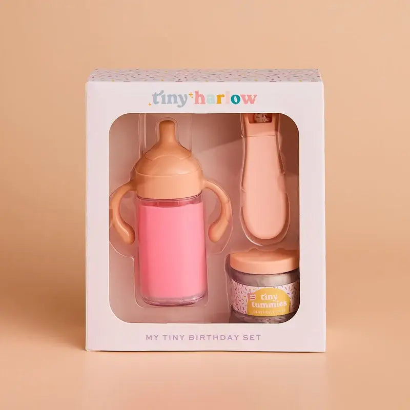 Tiny Harlow Puppenzubehör - Tiny Tummies magischer Becher und Gläschen, Birthday Cake - Produktbild