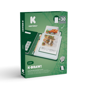 Leuchttablett zum Abpausen - KidyDraw mit 30 Vorlagen, Cozy (ab 8 Jahren)