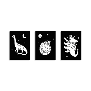 Set zum Basteln einer leuchtenden Wanddekoration – Kidyneon Dinosaurier, 3 Stück