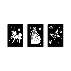 Set zum Basteln einer leuchtenden Wanddekoration – Kidyneon Märchen 3 Stück
