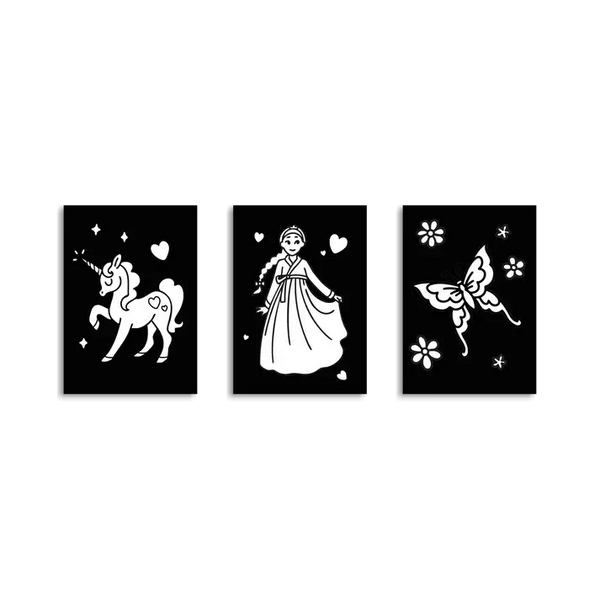 Set zum Basteln einer leuchtenden Wanddekoration – Kidyneon Märchen 3 Stück