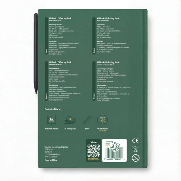 Grafiktablett mit Arbeitsblättern zum Zeichnen KidBook – Dino