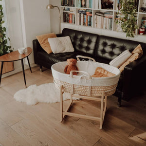 Schaukelgestell für Moseskorb – Rockingbaby Naturholz