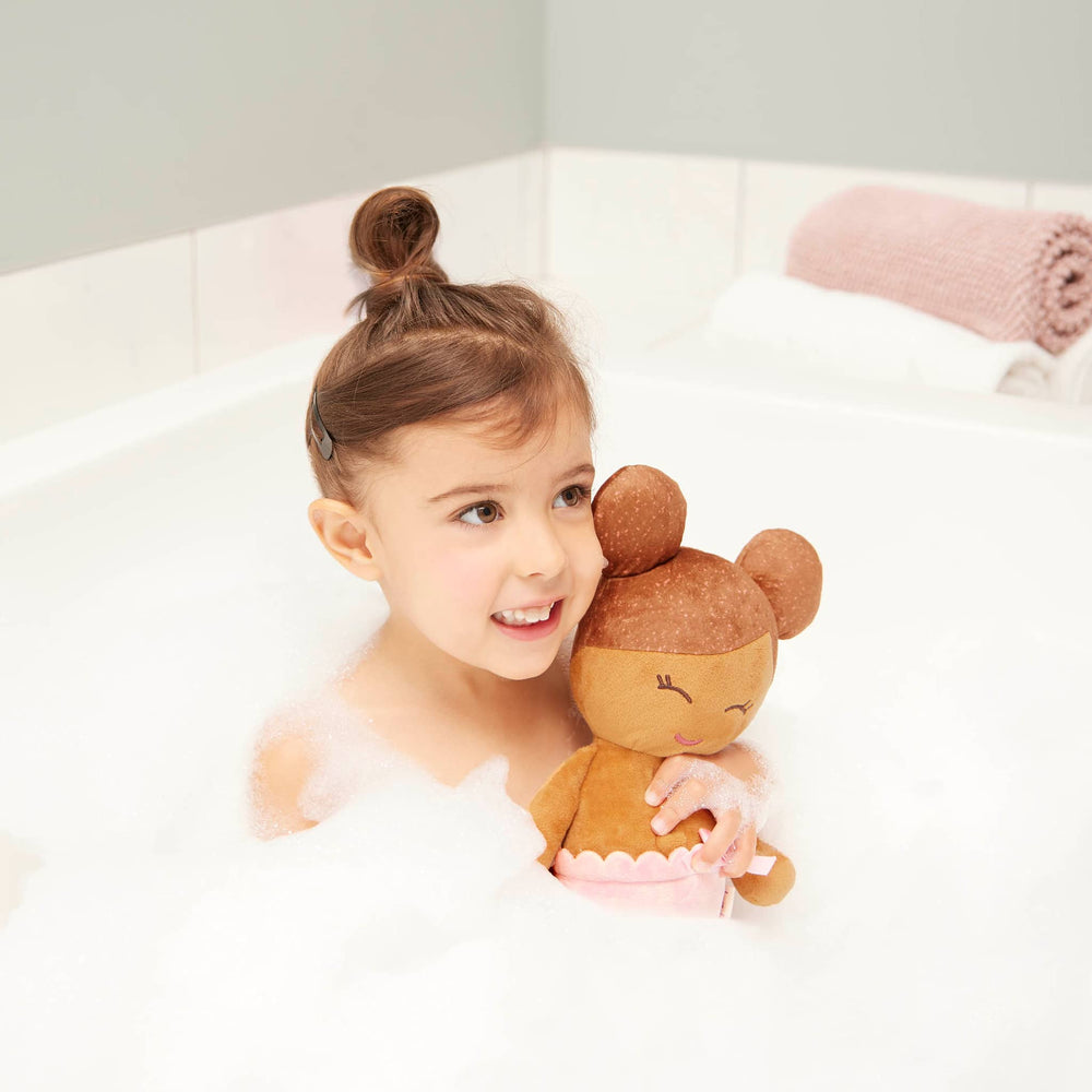 Kuscheliges Badepuppe - Braune Haare