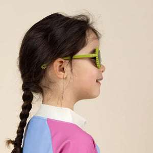 Flexible Kindersonnenbrille Fleur 1-2 J. - Olive