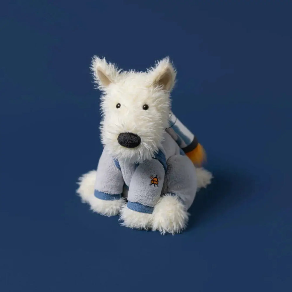 Plüschtier Terrier Astronaut - Cream (23 cm)