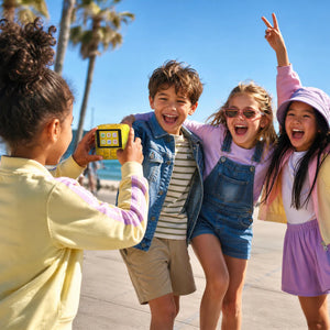 Kinderkamera mit Sofortdruck - PixiPrint Smiley World, Gelb (ab 3 Jahren)