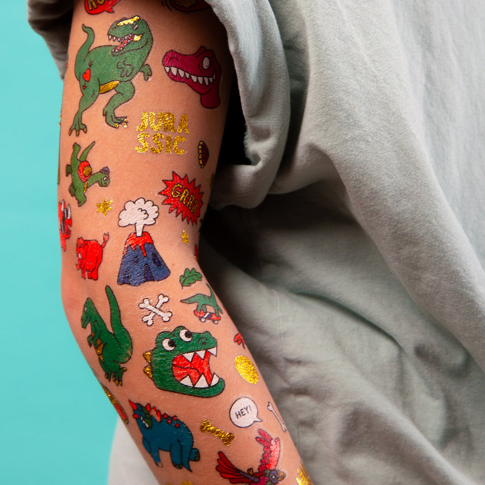 Tattoos für Kinder – Dinosaurier, 50 Stück - tablude.com