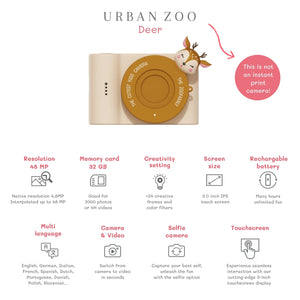 Digitalkamera für Kinder Full HD Urban Zoo - Hirsch