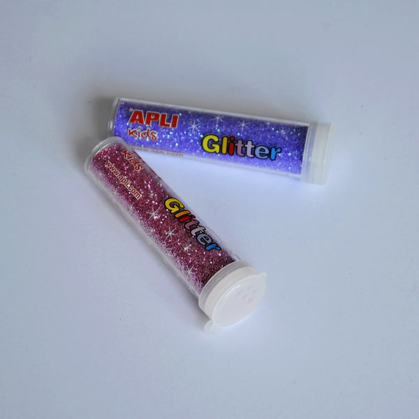 APLI Kids Glitzer in Rosa, ideal für kreative Bastelprojekte mit Kindern