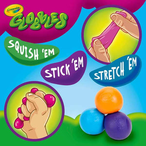 Anti-Stress-Knetbälle zum Werfen, schmutzfrei – Globbles (3 Stück)