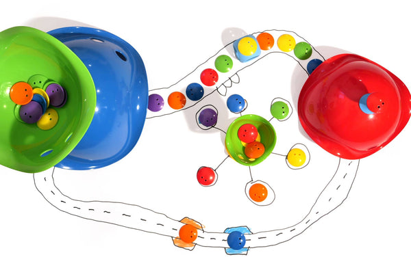 Bilibo Dots - Bunte Spielsteine für kreatives Spielen - 36 Stück