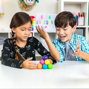 Anti-Stress-Knetbälle zum Werfen, schmutzfrei – Globbles (3 Stück)