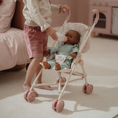 Faltbarer Kinderwagen für Puppen – Beige