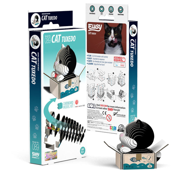 Öko Puzzle 3D Katze von Eugy mit detailreichen Teilen für kreatives Spielen und Basteln