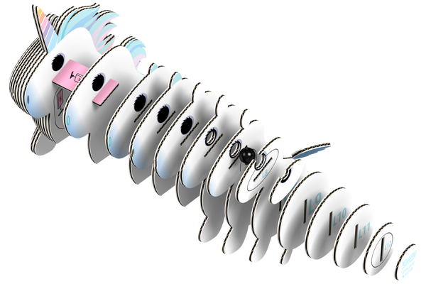 Eugy 3D Öko Einhorn Puzzle aus umweltfreundlichem Material in lebhaften Farben